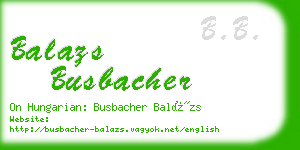 balazs busbacher business card